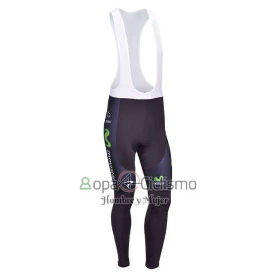 Movistar Lider Ropa Ciclismo Culotte Largo 2013 Hombre Mangas Largas Blanco